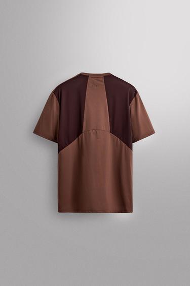 COLOUR BLOCK TRAINING T-SHIRT - Burgundy by Zara - Image 6