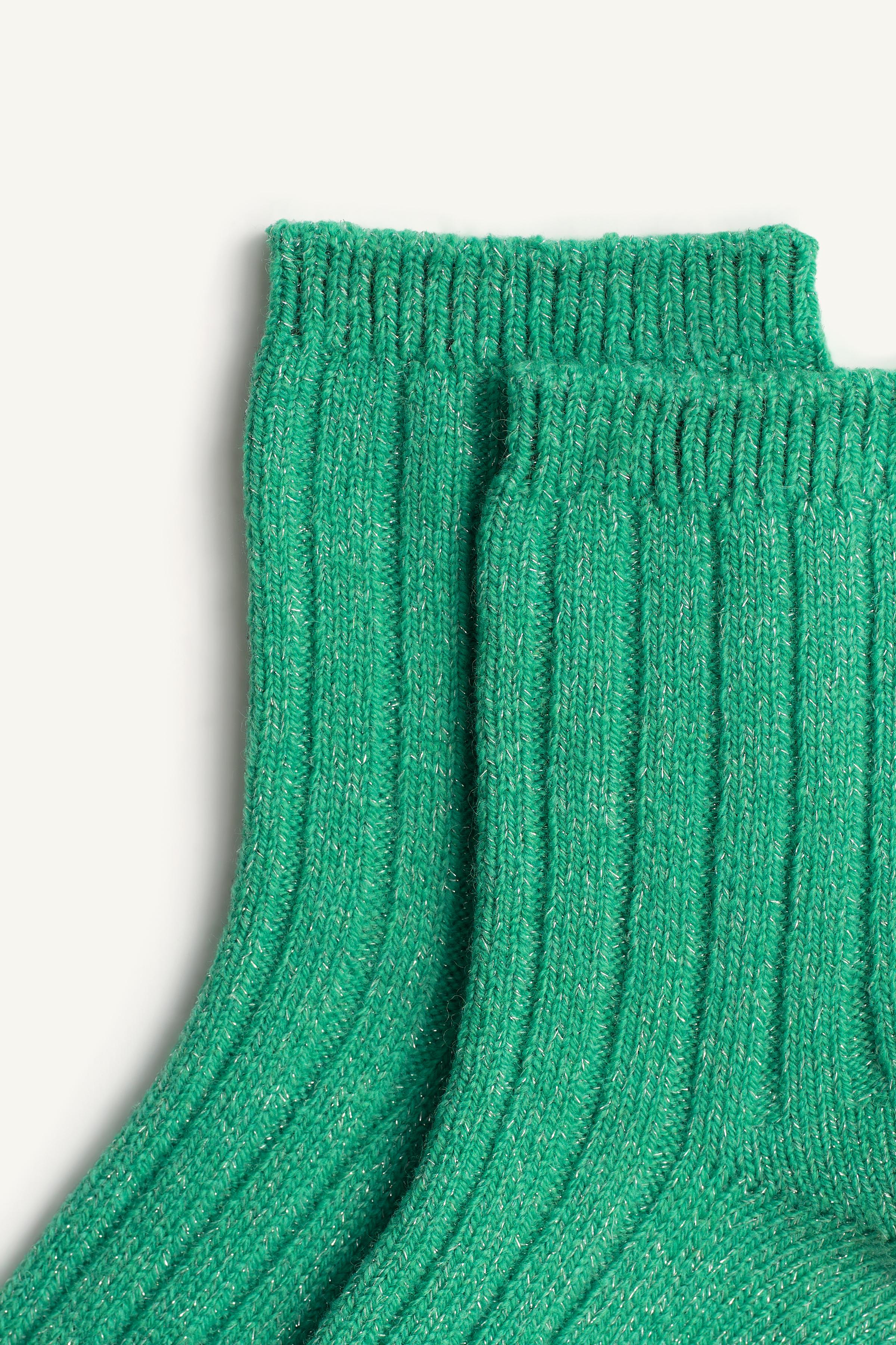 LOT DE DEUX PAIRES CHAUSSETTES MOYENNES BRILLANTES AVEC LAINE LIMITED EDITION