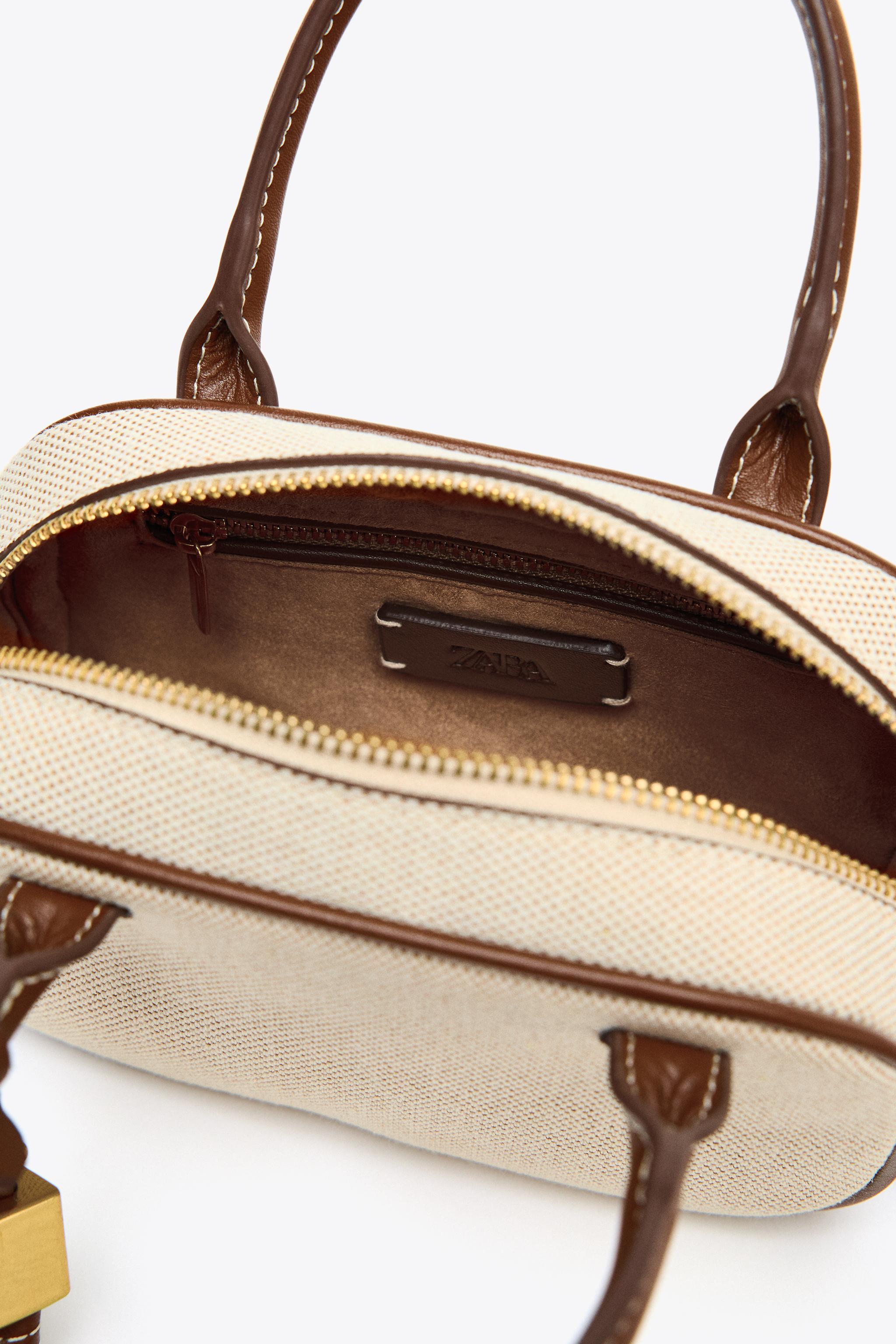 ☆ドイツ発*ZARA*新作*コントラスト2WAYミニバッグ/ECRU☆ ☆ドイツ発*ZARA*新作*コントラスト2WAYミニバッグ/ECRU☆ ZARAの「