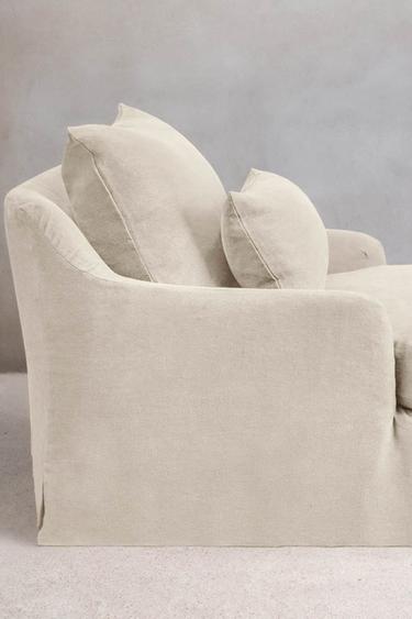 LOVESEAT 01 LINEN COVER — Light beige 2
