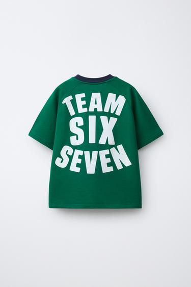 TEAM SIX SEVEN PRINTED T-SHIRT - Green by Zara - Image 1