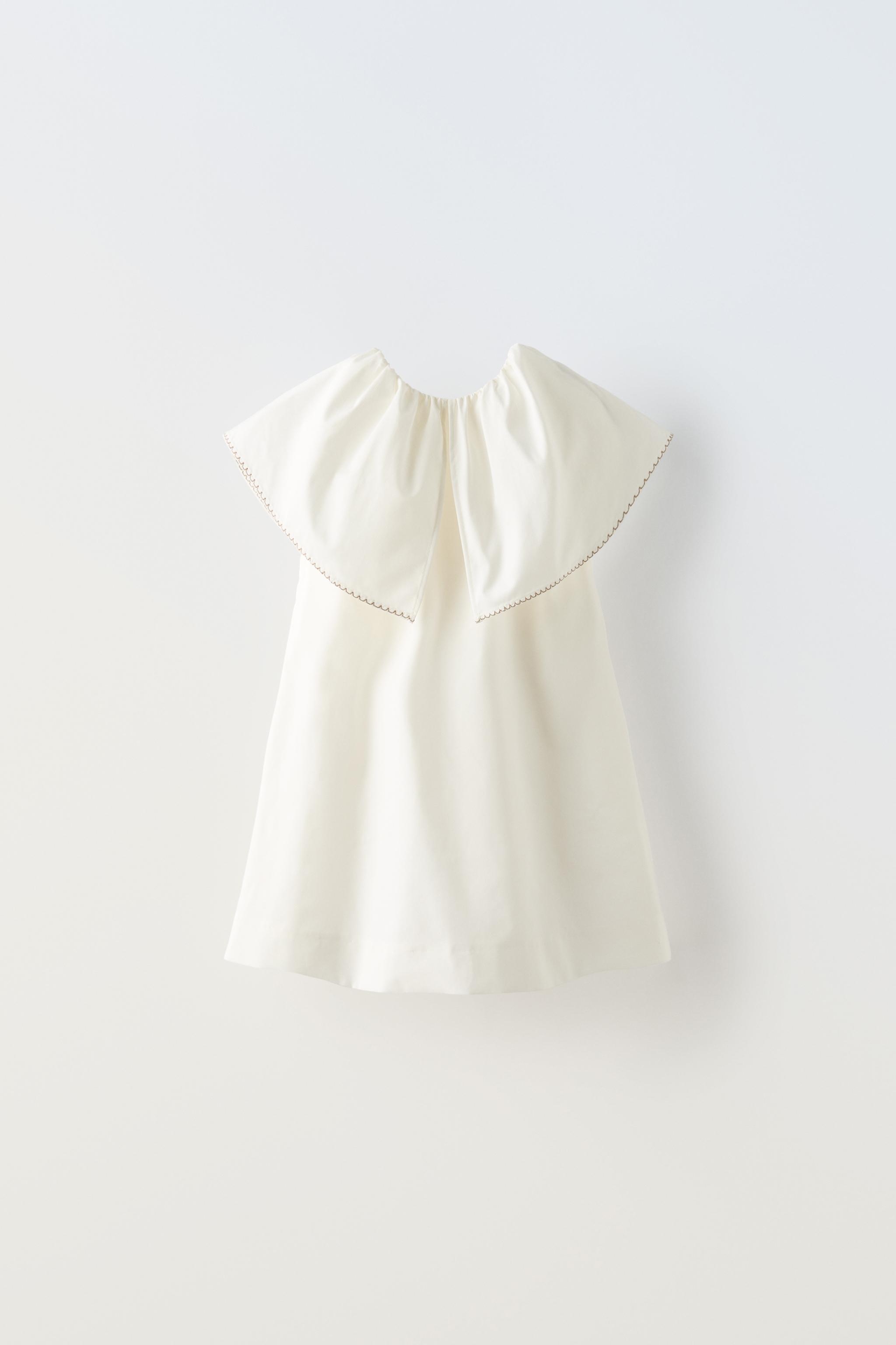 ZARA popular TODDLER GIRL CONTRASTING BIB COLLAR DRESS