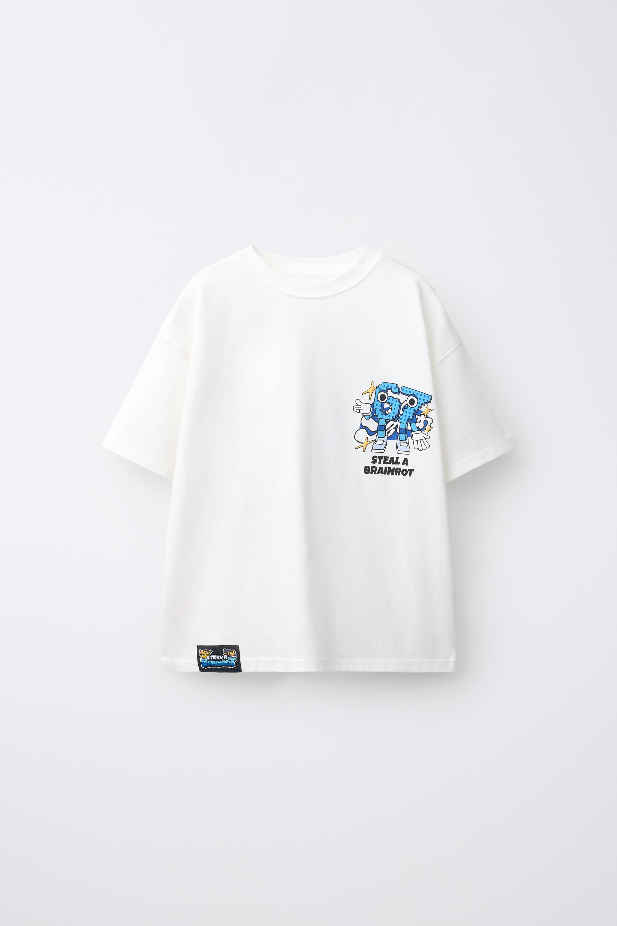 STEAL A BRAINROT © SPYDER GAMES PRINTED T-SHIRT — White