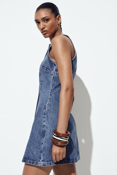 Z1975 DENIM MINI DRESS - Mid-blue by Zara - Image 3