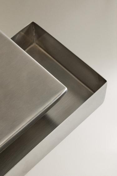 BOÎTE MÉTAL PIERRE - Argent foncé de Zara - Image 1