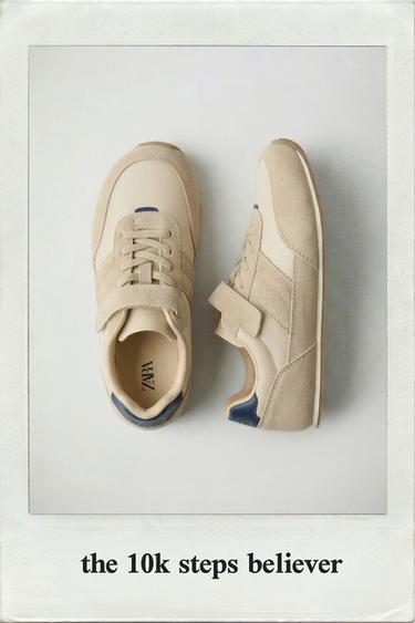 حذاء رياضي خفيف الوزن - أبيض صدفي by Zara