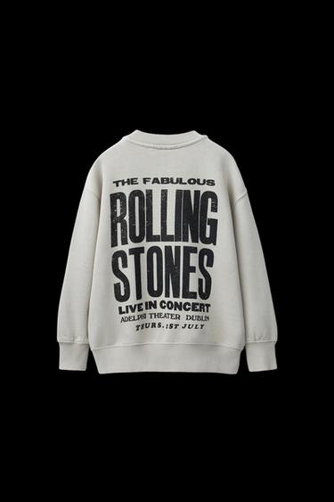 SWEATSHIRT MIT ROLLING STONES ©-PRINT - Sandfarben von Zara