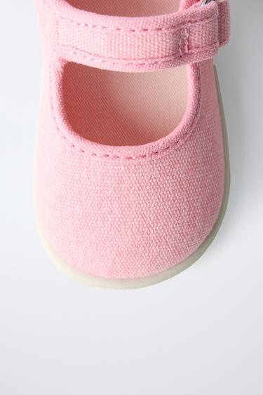 BAREFOOT COTTON BALLET FLATS - Pink by Zara