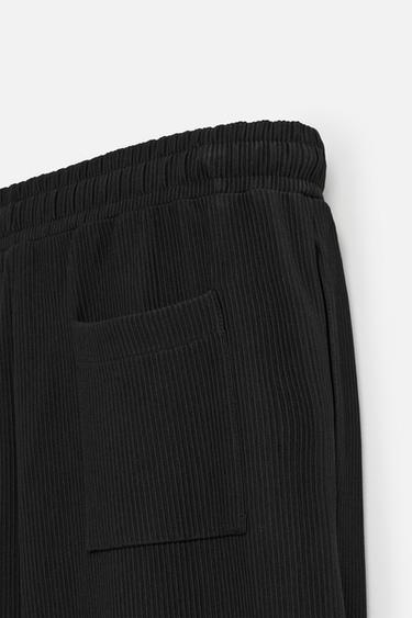 PANTALON DE JOGGING STRUCTURE VERTICALE - Noir de Zara - Image 8