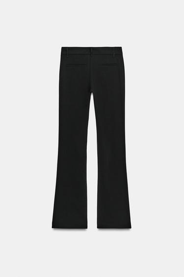 PANTALON FLARE À PASSANTS - Noir de Zara - Image 6