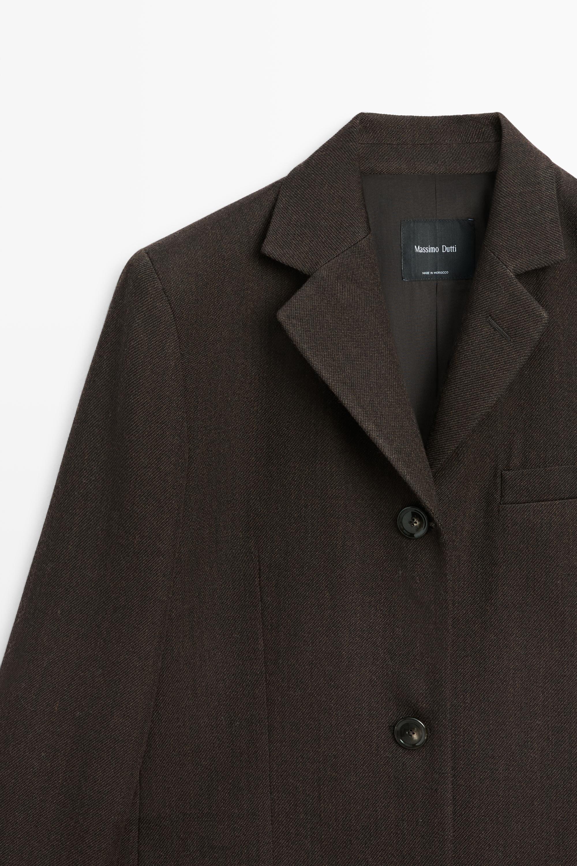 Manteau long 100 % laine