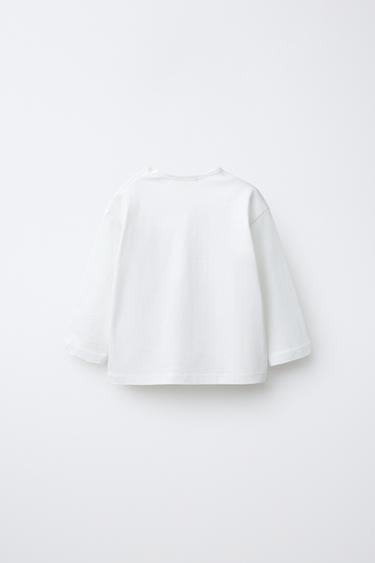 T-SHIRT AVEC DÉCOR CHIEN - Blanc cassé de Zara - Image 1