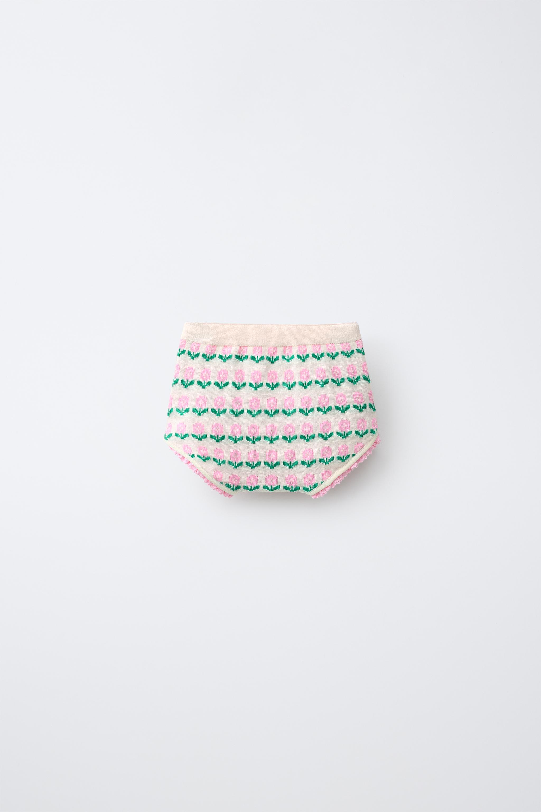 フラワー ジャカードニットショーツ - エクリュ | ZARA Japan / 日本
