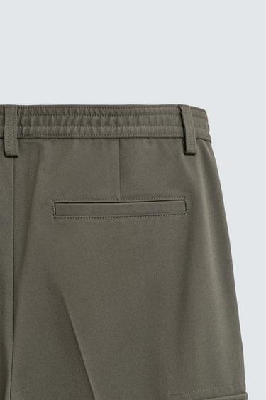 PLEATED CARGO TROUSERS - Khaki by Zara - Image 8