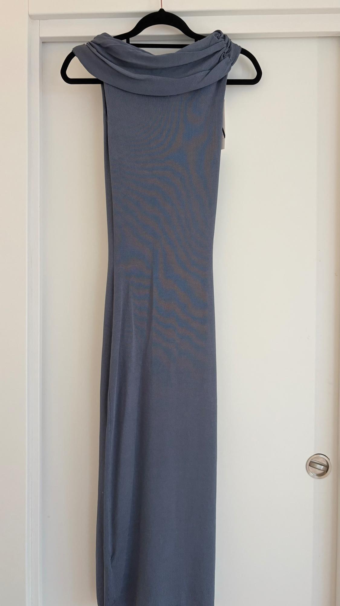 PLAIN KNIT OFF-THE-SHOULDER DRESS - Image 2