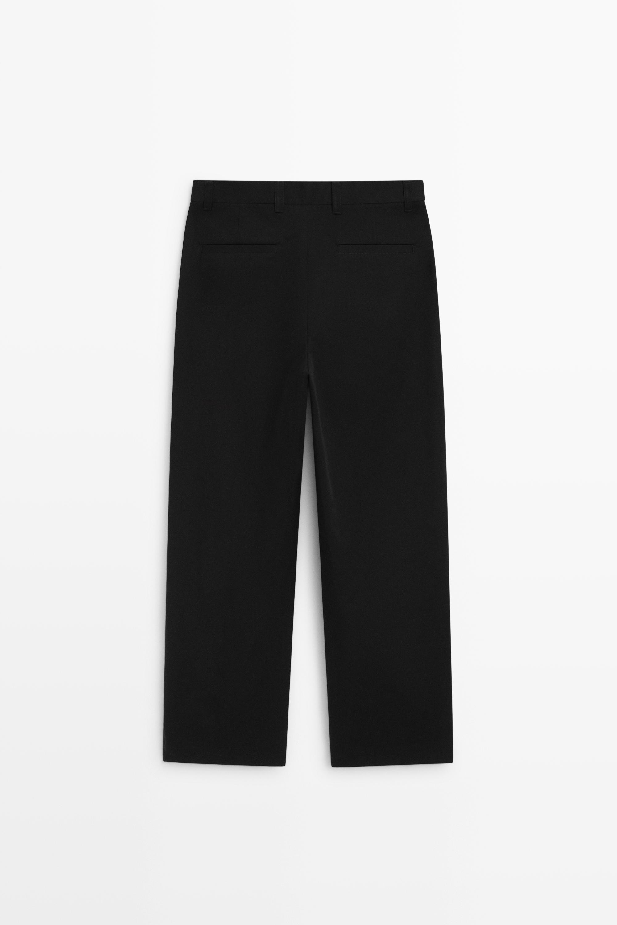 Pantalon double pince 100 % coton