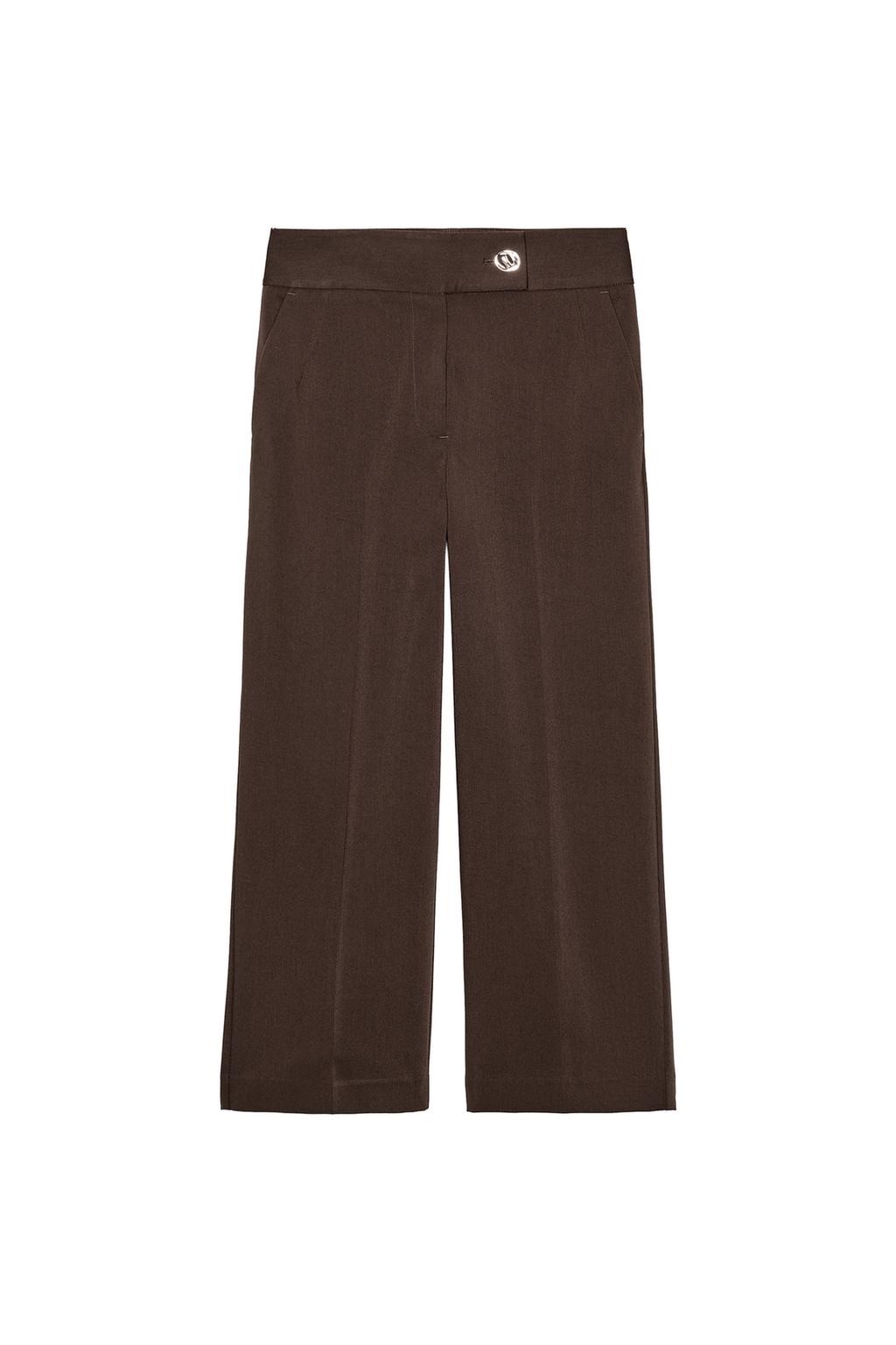 HIGH-WAISTED STRAIGHT LEG PANTS - image 3