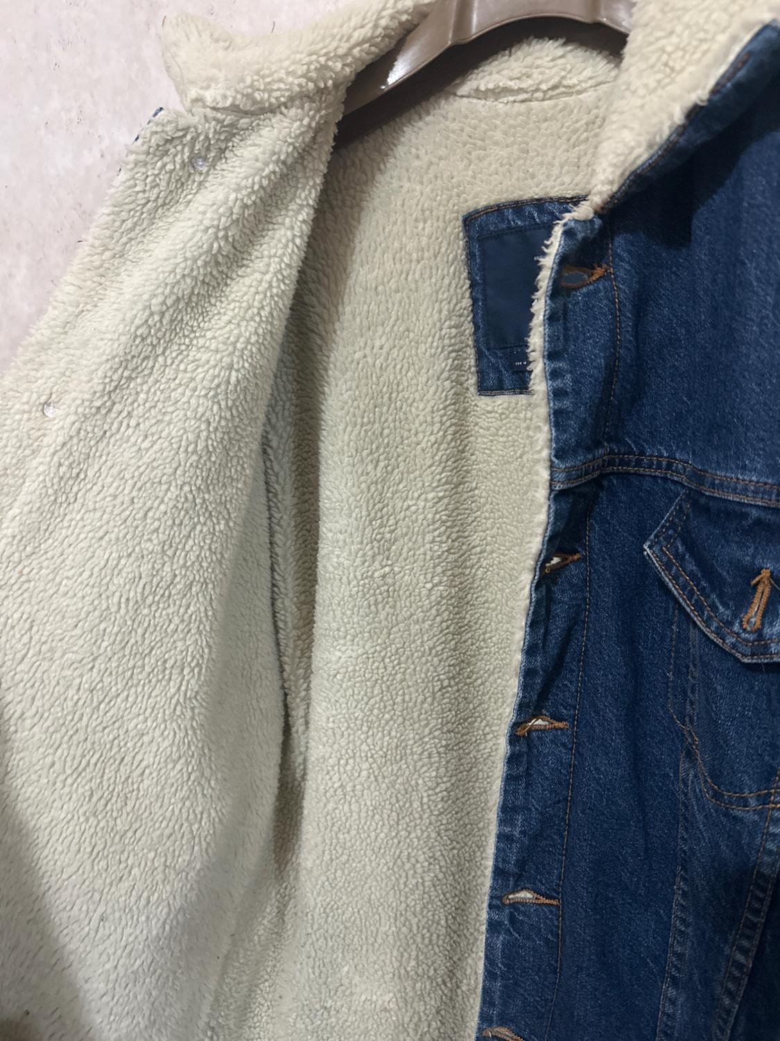 DENIM JACKET WITH FAUX SHEARLING - Image 3