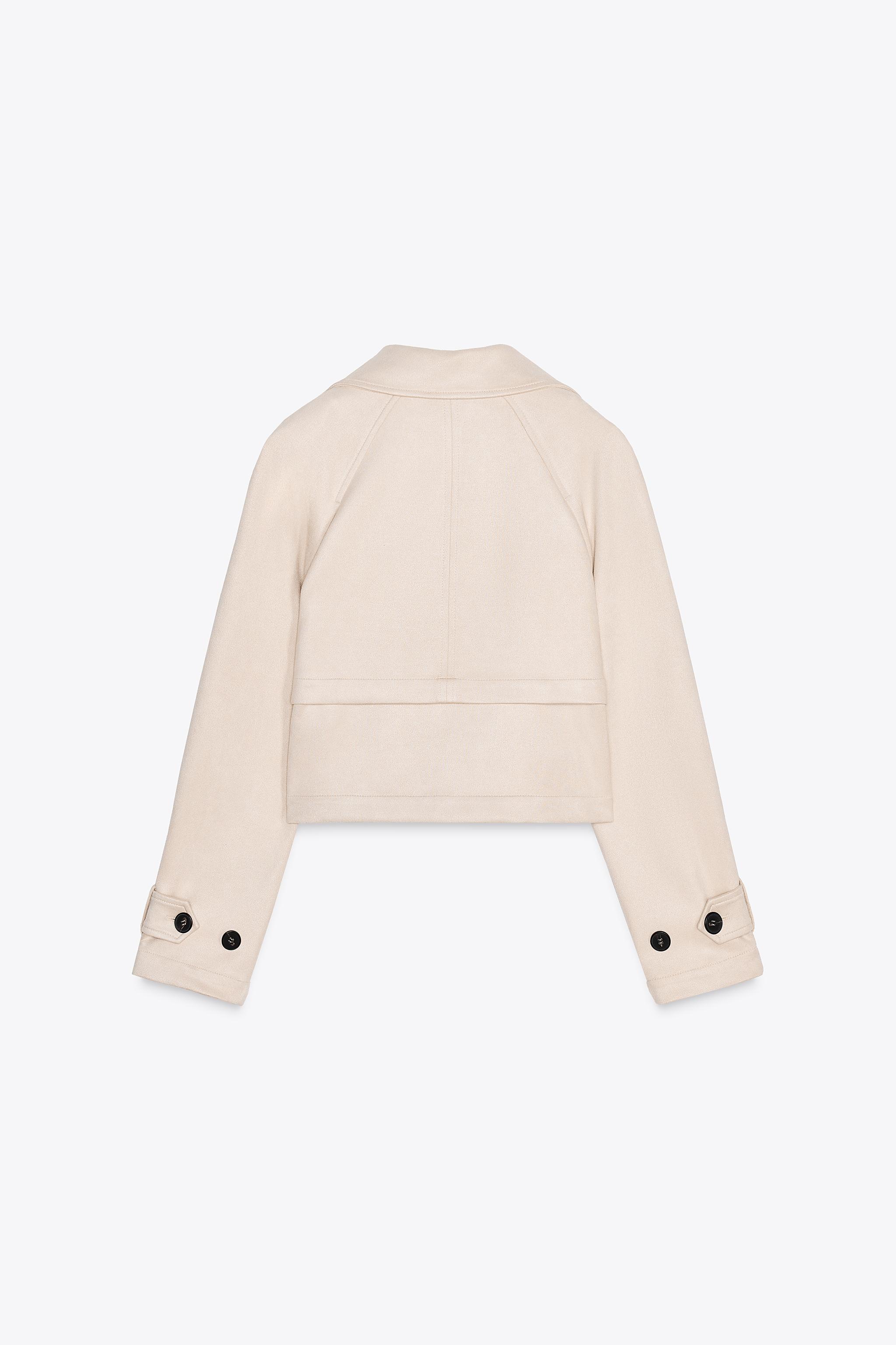 スエード風ショートトレンチコート - エクリュ | ZARA Japan / 日本