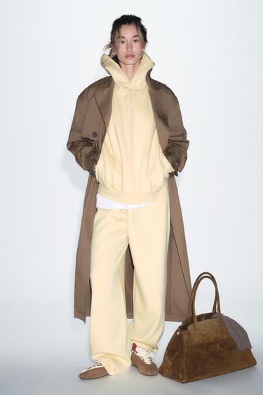 HOODIE WITH POCKETS - Light yellow by Zara - Image 0