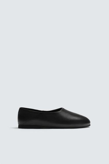 LEATHER LOAFERS WITH VIBRAM® SOLE AARON LEVINE X ZARA - Black by Zara