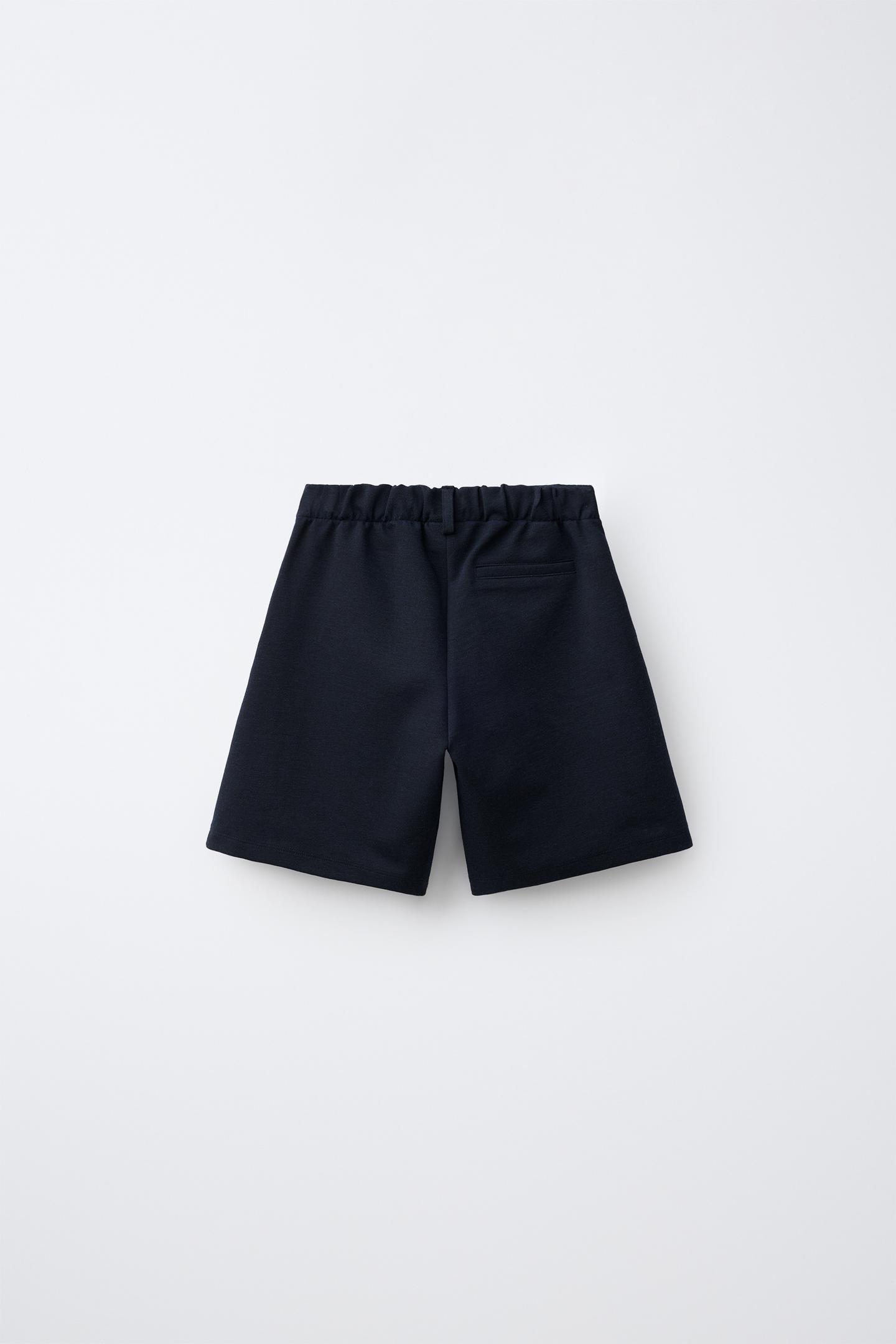Детские шорты Zara Long Pleated, цвет: Тёмно-синий — фото 2