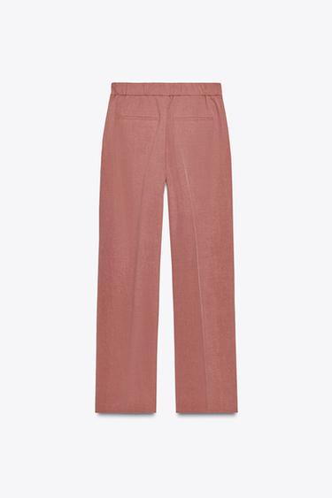 PANTALON DROIT TAILLE ÉLASTIQUE - MARSALA de Zara - Image 6