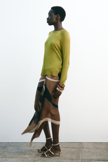 FOULARD MODAL IMPRIMÉ - Marron clair de Zara - Image 1