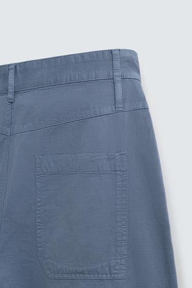 PLEATED BALLOON FIT TROUSERS - Grey / Blue by Zara - Image 9