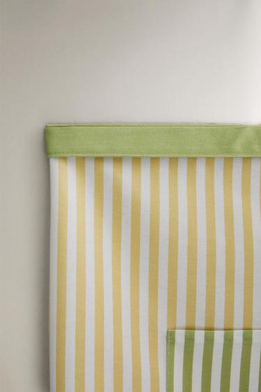 TABLIER DE CUISINE COTON RAYURES GLACES - Verdâtre de Zara - Image 1