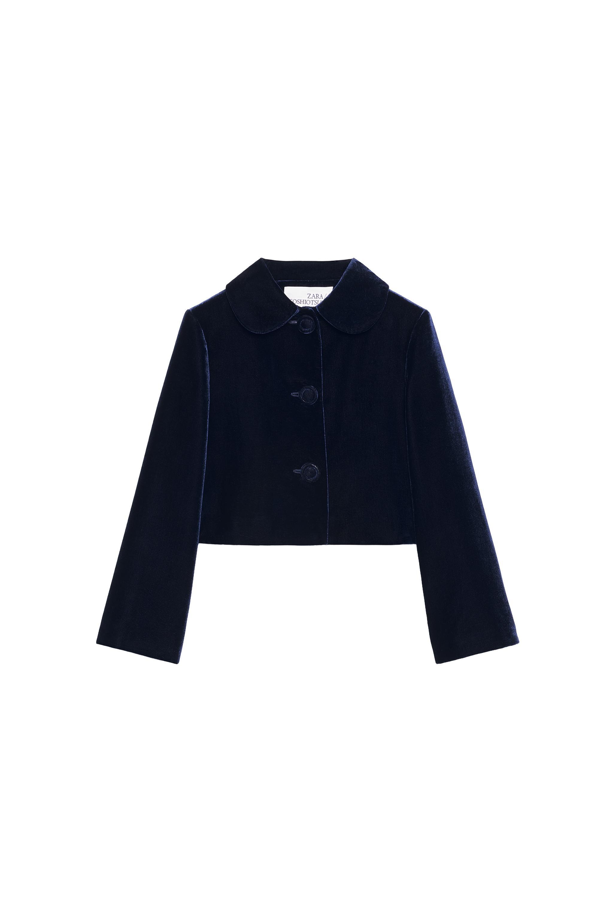 SOSHIOTSUKI x ZARA ベルベットジャケット - ダークネイビーブルー