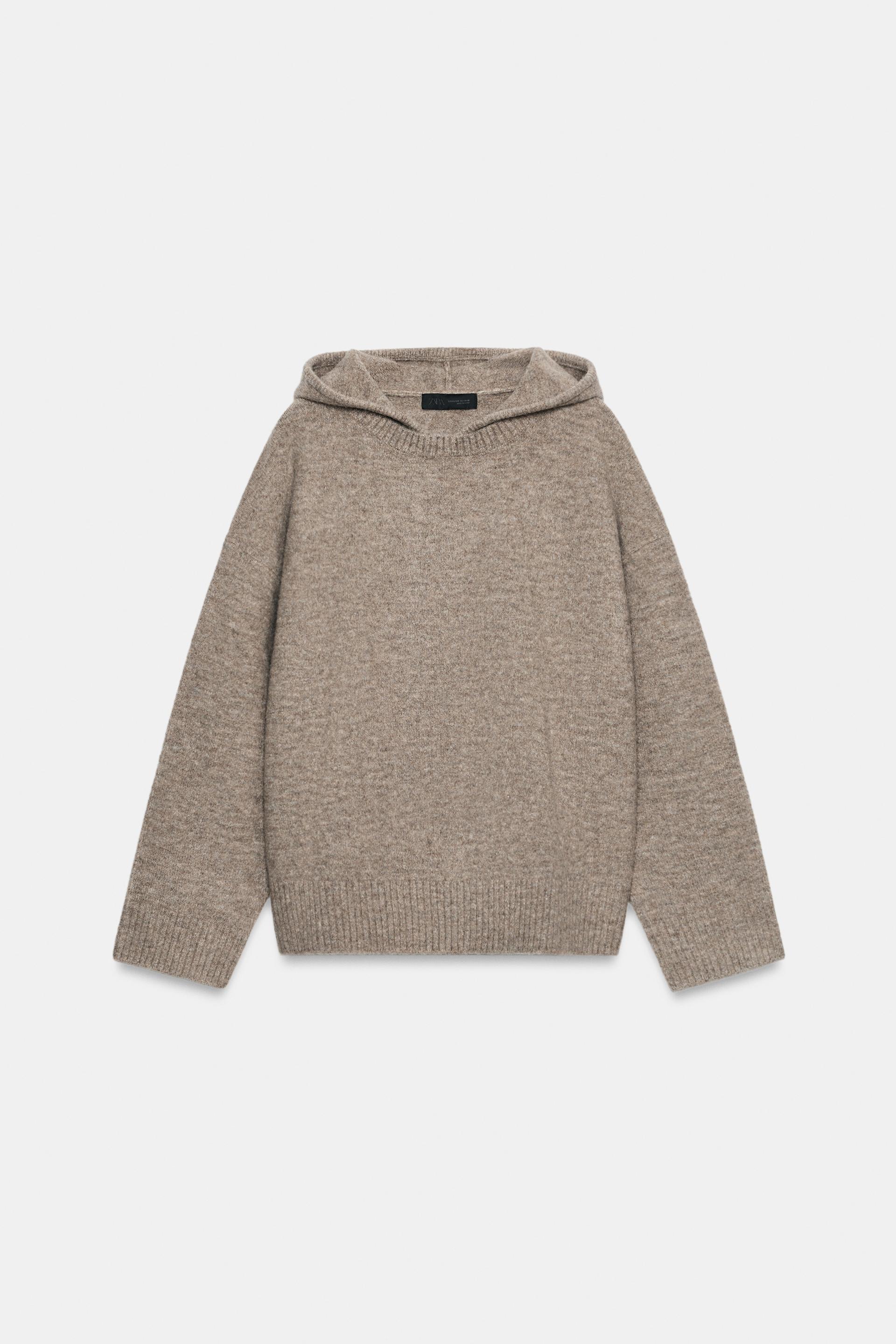 OVERSIZED KNIT HOODIE SWEATER thumbnail 7