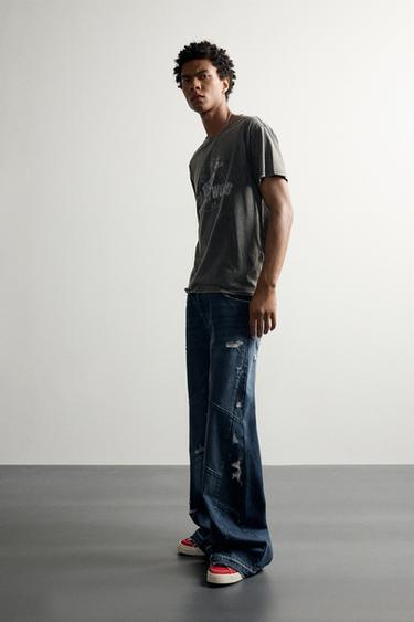 CAMISETA RELAXED FIT ESTAMPADO PLANET HOLLYWOOD® - Gris medio de Zara