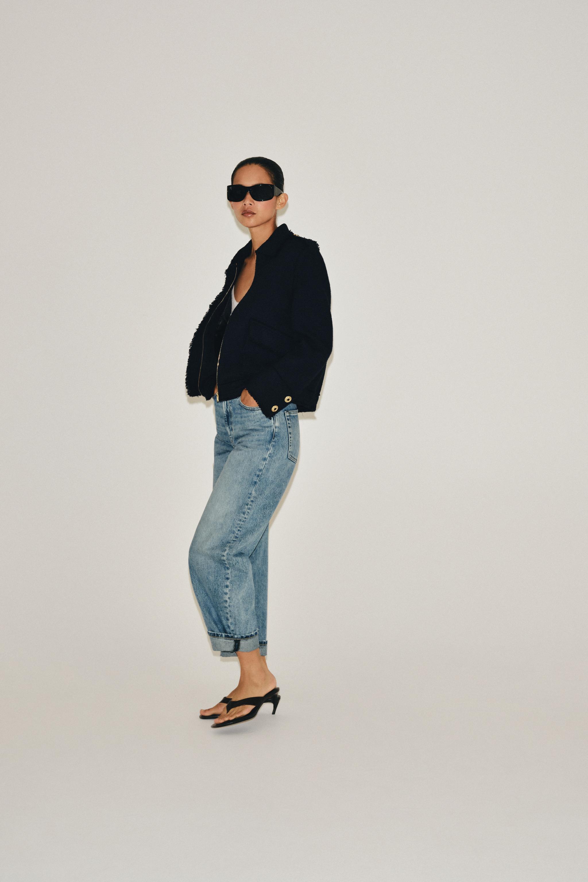 Zara ZW COLLECTION CUFFED BALLOON JEAN görsel 3