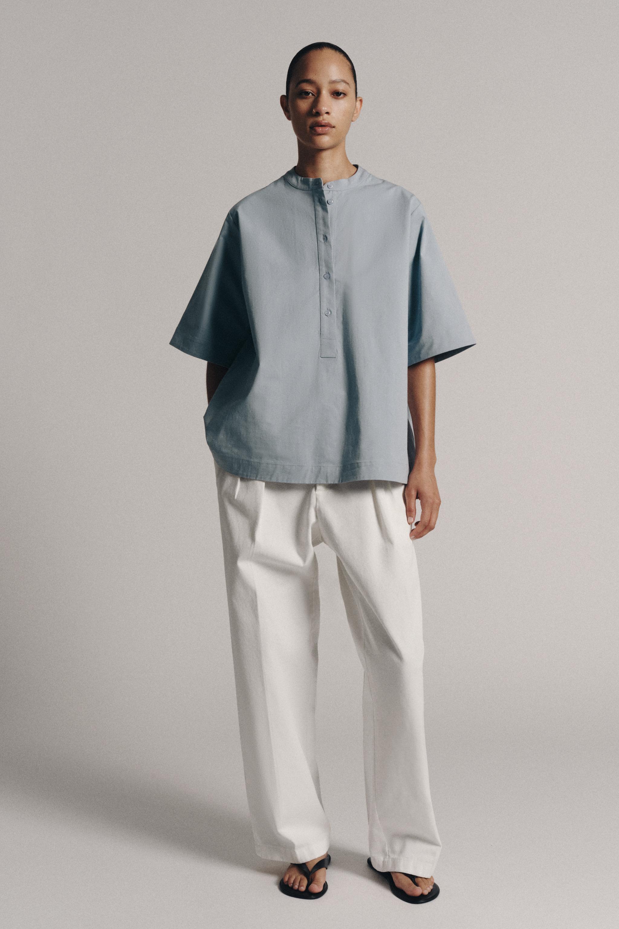 Zara ZW COLLECTION KISA KOLLU GÖMLEK