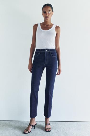 ZW COLLECTION HIGH-WAIST CROPPED BOOTCUT JEANS - Blue by Zara - Image 0
