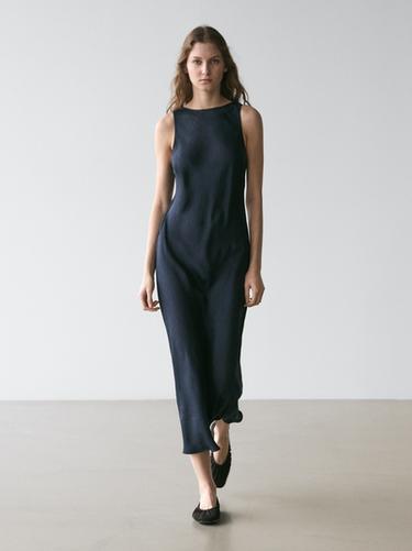 Zara Flowing midi dress - Blue - Image 0