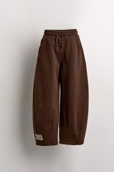 بنطلون بالون من القطيفة CHAMPION ® X ZARA - بني الخاص بـ Zara