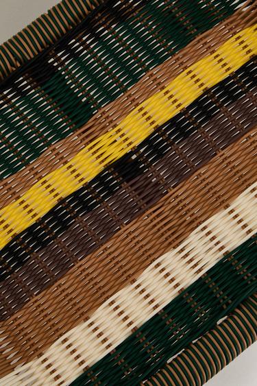STRIPED RATTAN FOOTREST X COLLAGERIE - striped by Zara - Image 4