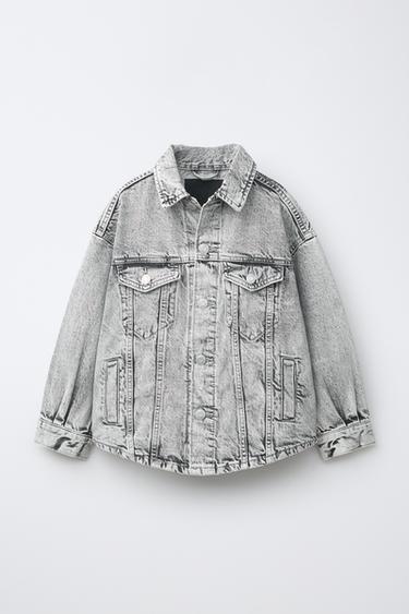 SOBRECAMISA DENIM - Gris claro de Zara