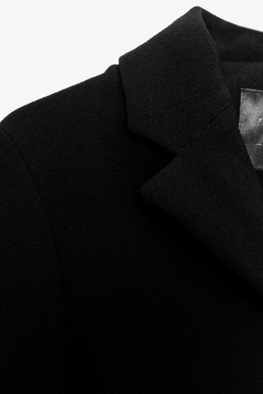 ZW COLLECTION FITTED FAUX FUR COLLAR JACKET - Black by Zara - Image 8