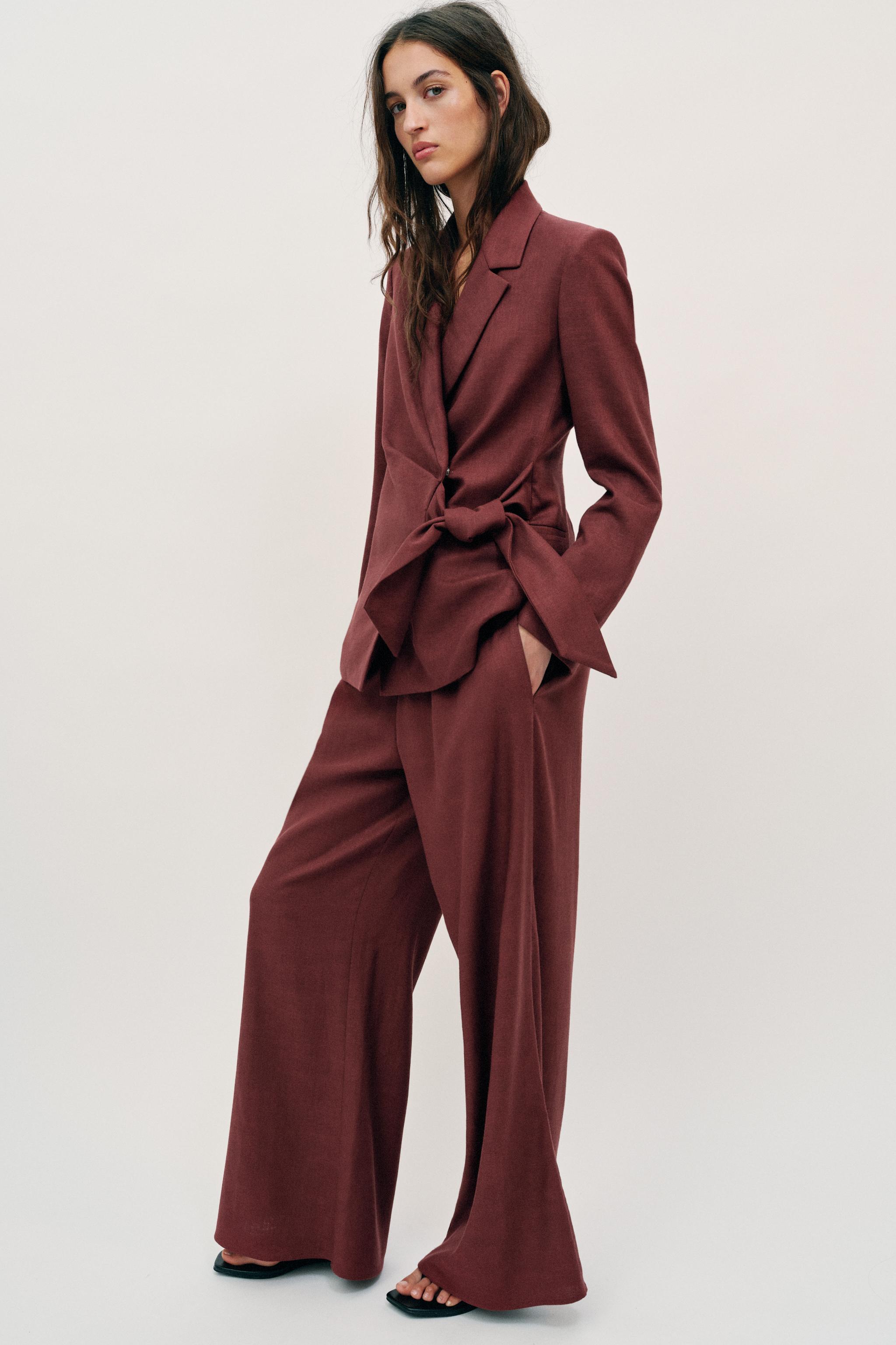 WIDE LEG LINEN PANTS
