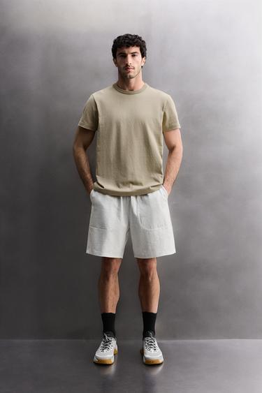 PANTALONES CORTOS JOGGER ALGODÓN 9" - Gris vigoré de Zara