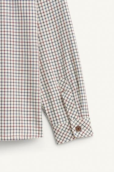 CHEMISE À CARREAUX ÉDITION LIMITÉE - Écru de Zara - Image 7