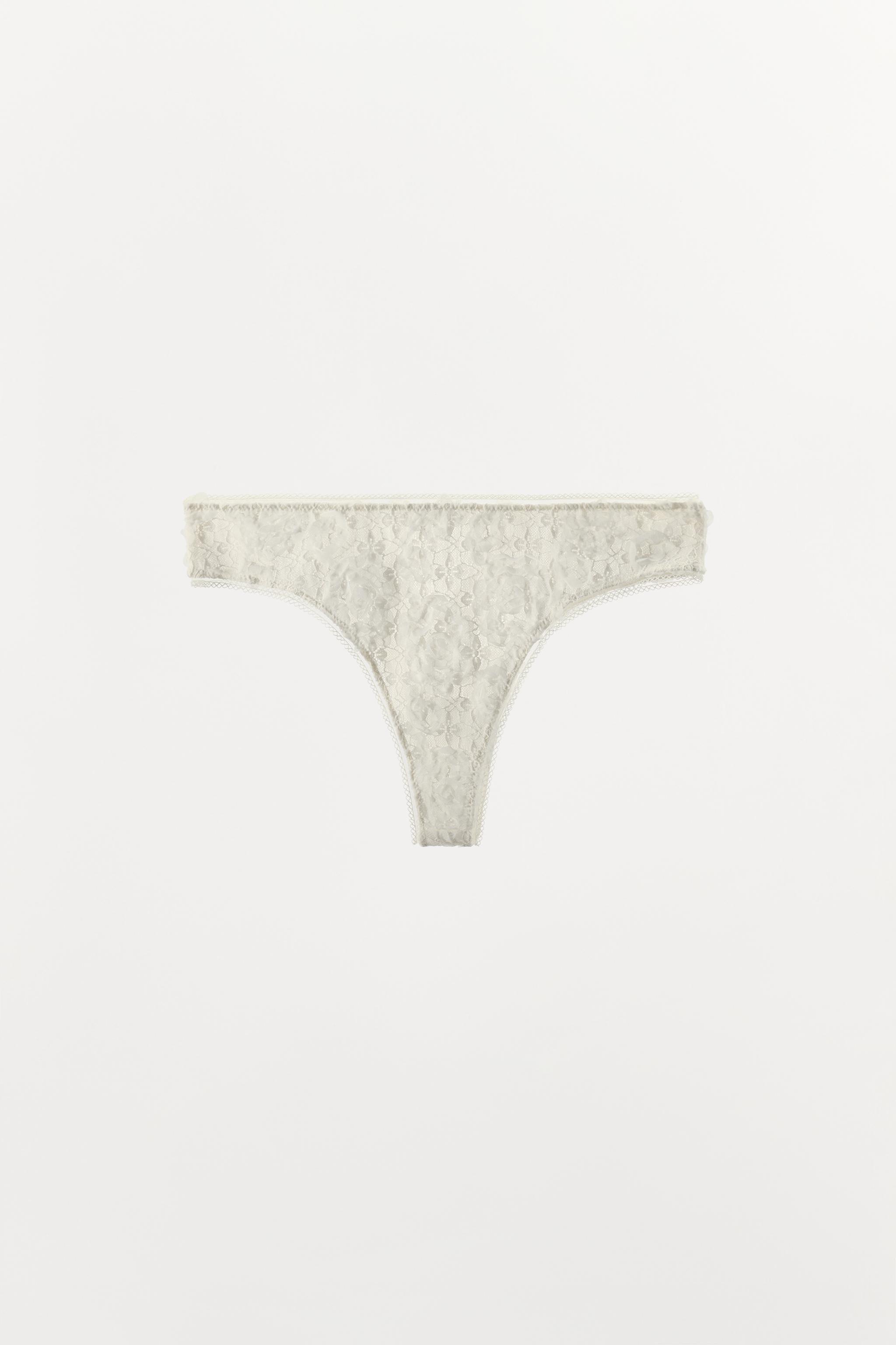 Трусы EMBOSSED, кружево — Zara — фото 8
