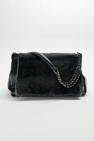 ROCK FLAP SHOULDER BAG - Black by Zara