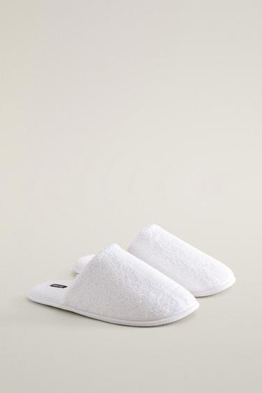 BATH TOWEL SLIPPERS — White 2