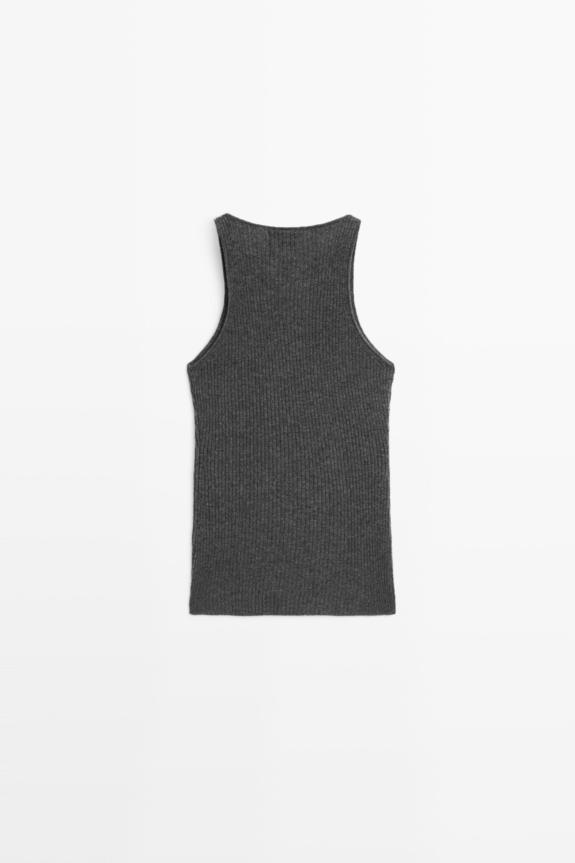 100% cashmere ribbed knit top