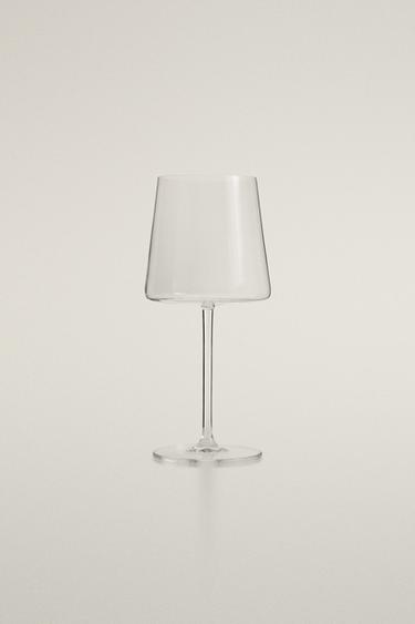 KLART KRYSTALLINSK VINGLAS MED KONISK DESIGN - Gennemsigtig fra Zara - Billede 0