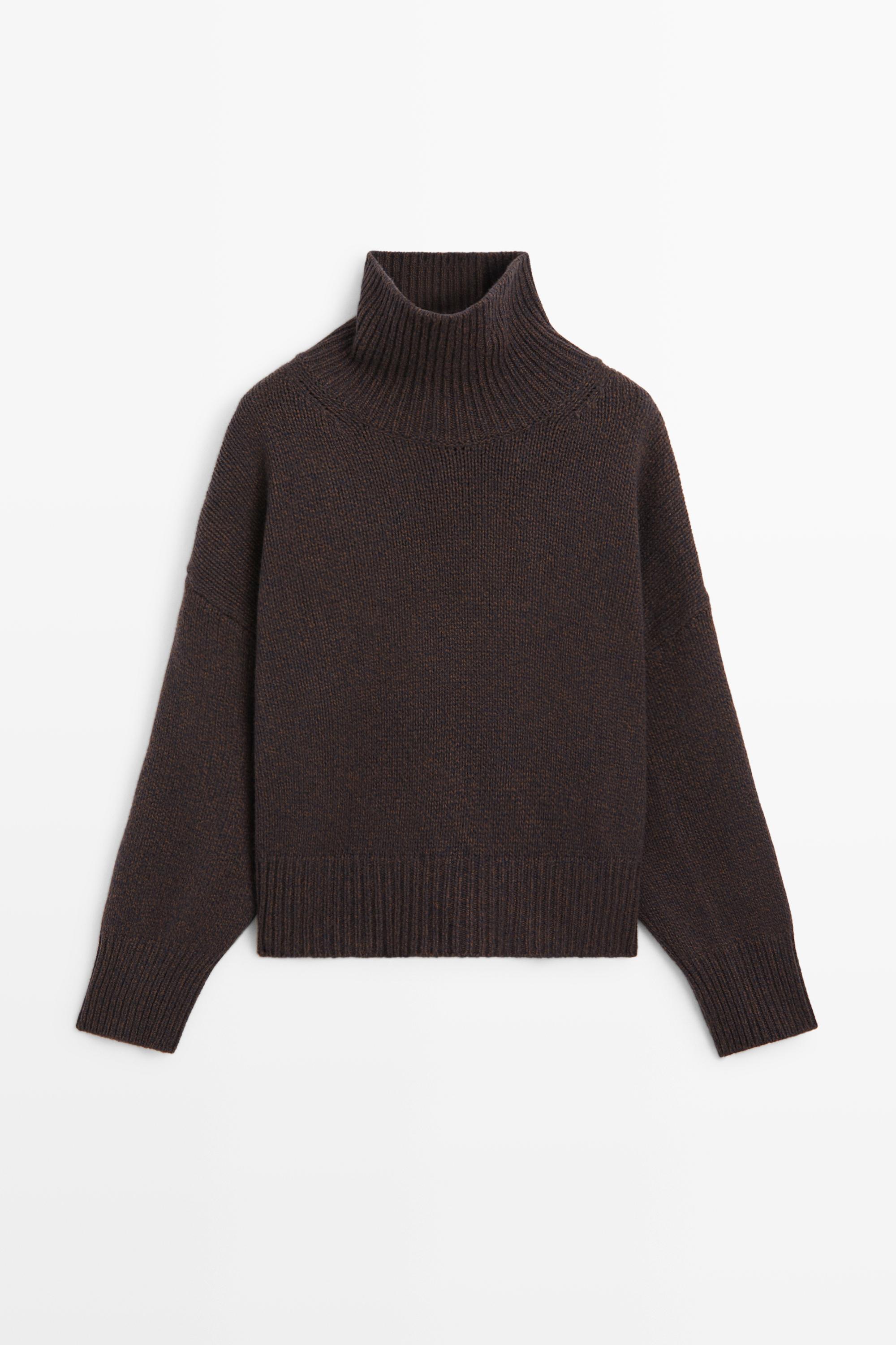 100% wool oversize knit sweater - Burnt orange | ZARA United States
